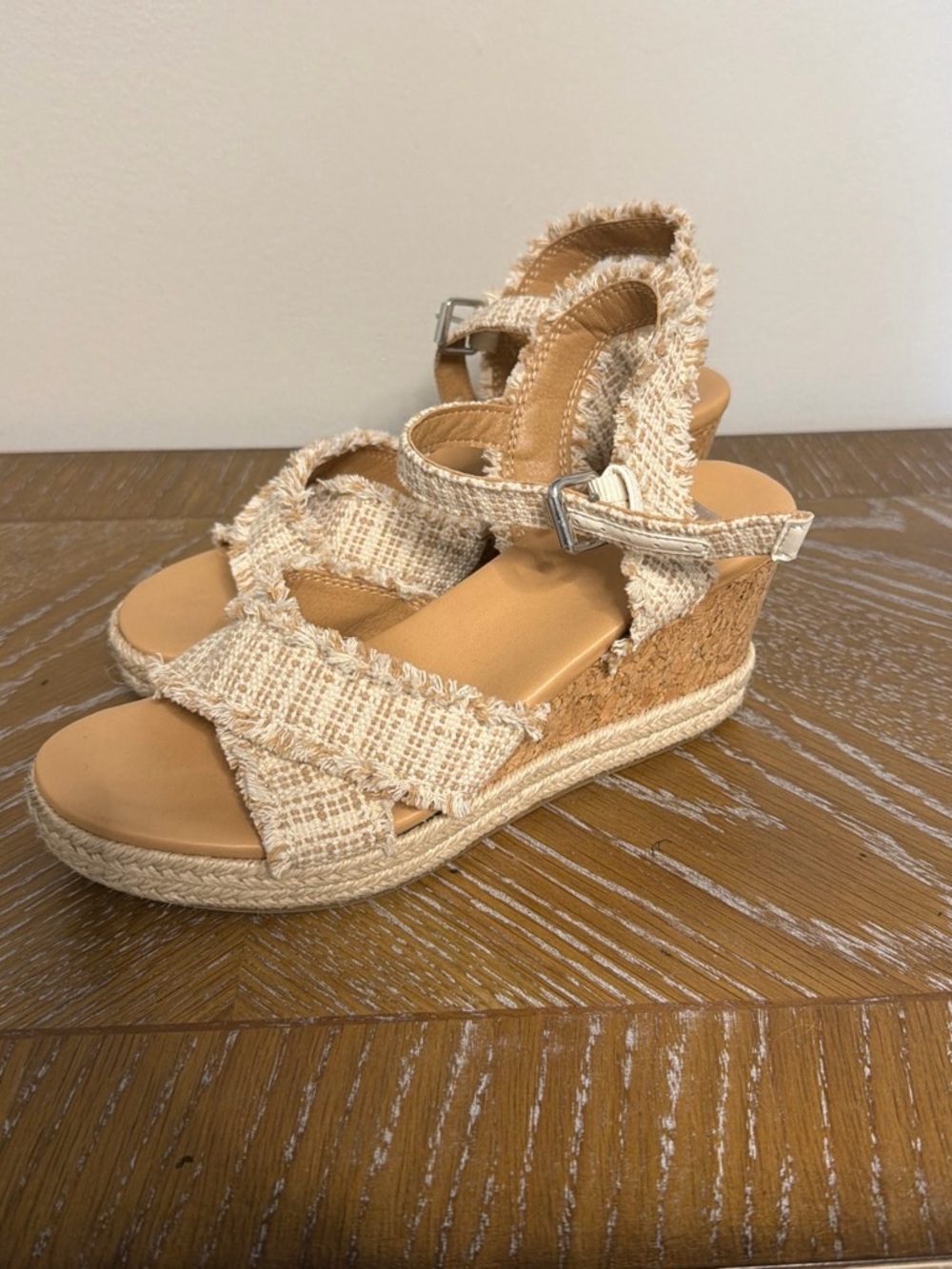 DV by Dolce Vita Beige Espadrille Wedge Sandals